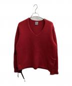 SUNSEAサンシー）の古着「V NECK SWEATER　/　17A52」｜レッド