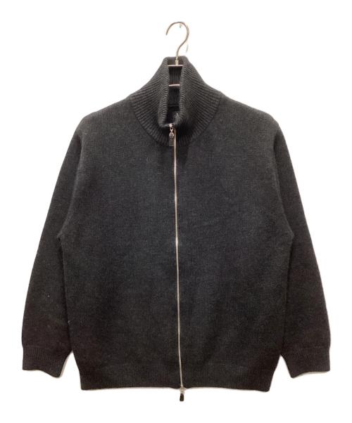 BATONER（バトナ―）BATONER (バトナ―) Essential MIDDLE WEIGHT INNOCENT CASHMERE DRIVERS KNIT/エッセンシャルミドルウエイトイノセントカシミヤドライバーズニット ブラック サイズ:2の古着・服飾アイテム