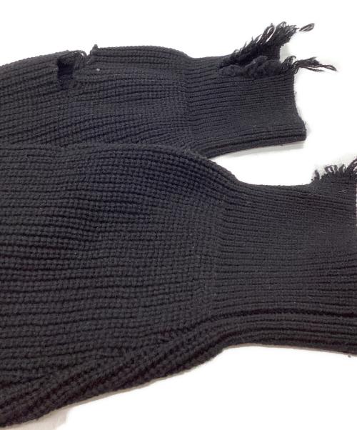 stein（シュタイン）stein　 (シュタイン) MILLED DAMAGE KNIT CARDIGAN / ダメージ ニットカーディガン ブラック サイズ:Mの古着・服飾アイテム