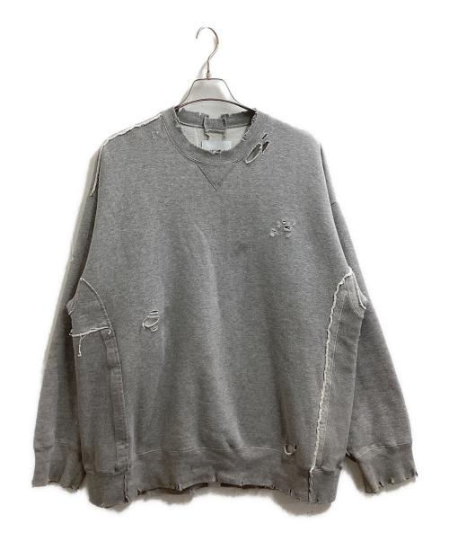 stein（シュタイン）stein (シュタイン) OVERSIZED RECONSTRUCTION SWEAT LS / オーバーサイズドリコンストラクションスウェット / ST.444 グレー サイズ:Sの古着・服飾アイテム