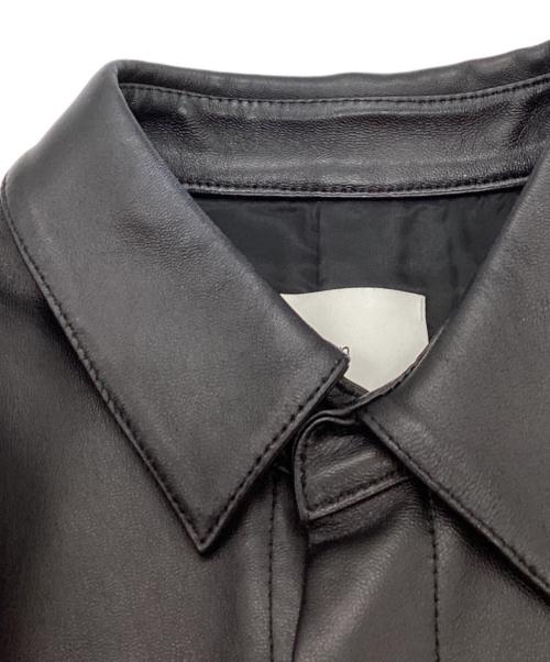 stein（シュタイン）stein　 (シュタイン) OVERSIZED LEATHER SHIRT JACKET / オーバーサイズ レザー シャツジャケット ブラック サイズ:Sの古着・服飾アイテム