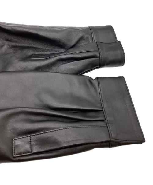 stein（シュタイン）stein　 (シュタイン) OVERSIZED LEATHER SHIRT JACKET / オーバーサイズ レザー シャツジャケット ブラック サイズ:Sの古着・服飾アイテム