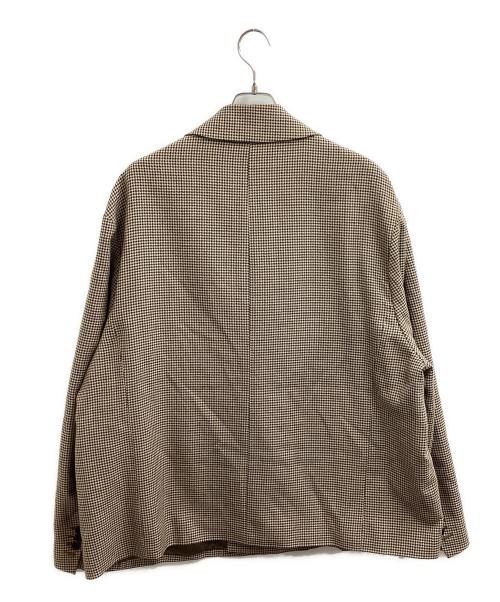 stein（シュタイン）stein　 (シュタイン) Oversized Double Breasted Jacket / オーバーサイズ ダブルブレストジャケット / 千鳥格子 ベージュ サイズ:Sの古着・服飾アイテム