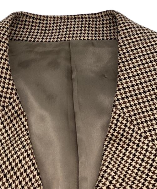 stein（シュタイン）stein　 (シュタイン) Oversized Double Breasted Jacket / オーバーサイズ ダブルブレストジャケット / 千鳥格子 ベージュ サイズ:Sの古着・服飾アイテム