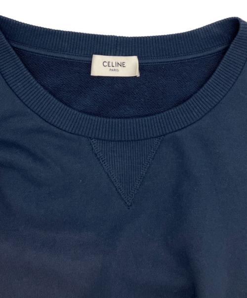 CELINE（セリーヌ）CELINE (セリーヌ) ルーズ スウェットシャツ / コットンフリース ネイビー / カーマイン サイズ:XSの古着・服飾アイテム