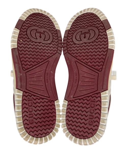 GUCCI（グッチ）GUCCI (グッチ) ローカットスニーカー ホワイト/ボルドー サイズ:39の古着・服飾アイテム