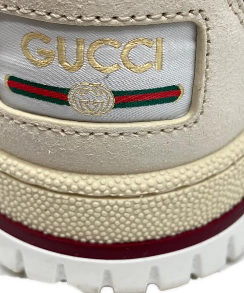 GUCCI（グッチ）GUCCI (グッチ) ローカットスニーカー ホワイト/ボルドー サイズ:39の古着・服飾アイテム