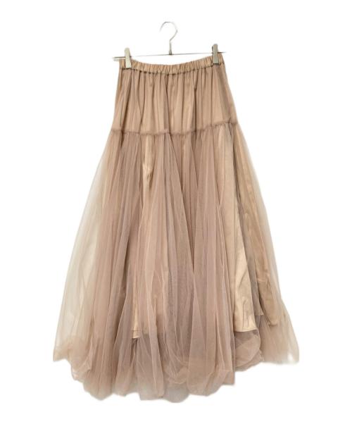 GRACE CLASS（グレースクラス）GRACE CLASS (グレースクラス) チュールボリュームスカート ベージュ サイズ:36の古着・服飾アイテム