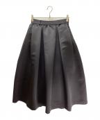 Heveヘイヴ）の古着「サテンドレスタックスカート」｜ブラック