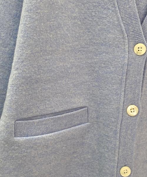 YORI（ヨリ）YORI (ヨリ) 圧縮ウール オーバーサイズ ニット カーディガン ライトブルー サイズ:FREEの古着・服飾アイテム