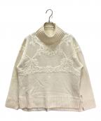 GRACE CONTINENTAL（グレースコンチネンタル）の古着「バテンレースニット」｜オフホワイト