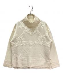 GRACE CONTINENTAL（グレースコンチネンタル）の古着「バテンレースニット」｜オフホワイト
