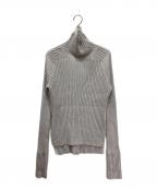 LE PHILル フィル）の古着「ウールリブタートルニット」｜ライトグレー