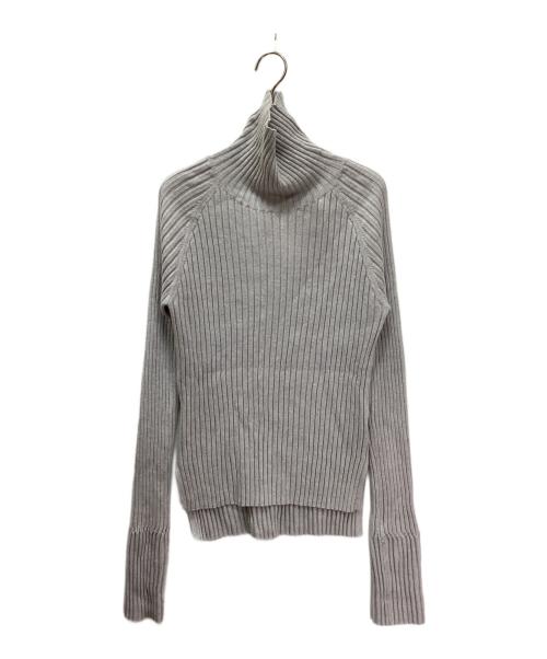 LE PHIL（ル フィル）LE PHIL (ル フィル) ウールリブタートルニット ライトグレー サイズ:FREEの古着・服飾アイテム