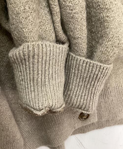 EPOCA STORIA（エポカ ストリア）EPOCA STORIA (エポカ ストリア) モヘヤミックスラメニット Vネックカーディガン ベージュ サイズ:40の古着・服飾アイテム