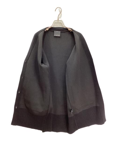 Conte（コンテ）conte (コンテ) Vネック ロングカーディガン ブラック サイズ:FREEの古着・服飾アイテム