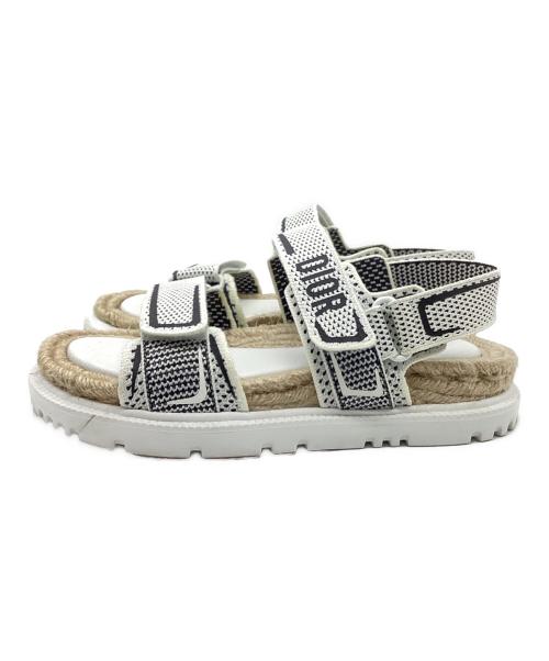 Christian Dior（クリスチャン ディオール）Christian Dior (クリスチャン ディオール) DIORACT テクニカルメッシュサンダル ホワイト サイズ:36の古着・服飾アイテム