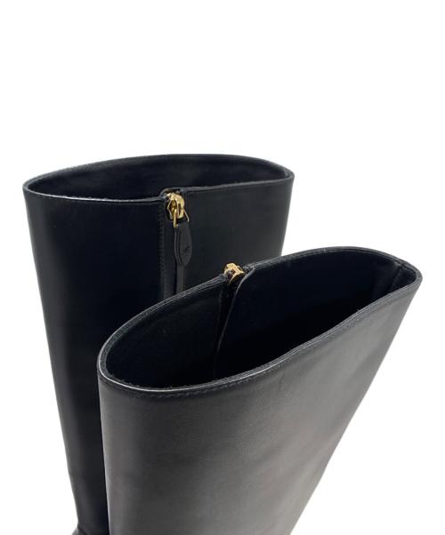 CHANEL（シャネル）CHANEL (シャネル) ココマークチェーンロングブーツ ブラック サイズ:37の古着・服飾アイテム