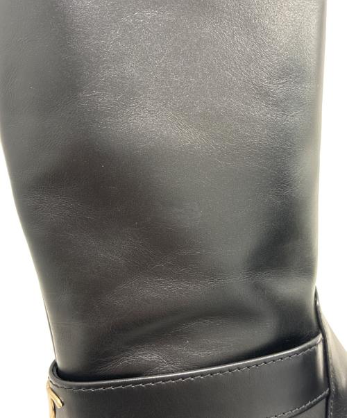 CHANEL（シャネル）CHANEL (シャネル) ココマークチェーンロングブーツ ブラック サイズ:37の古着・服飾アイテム