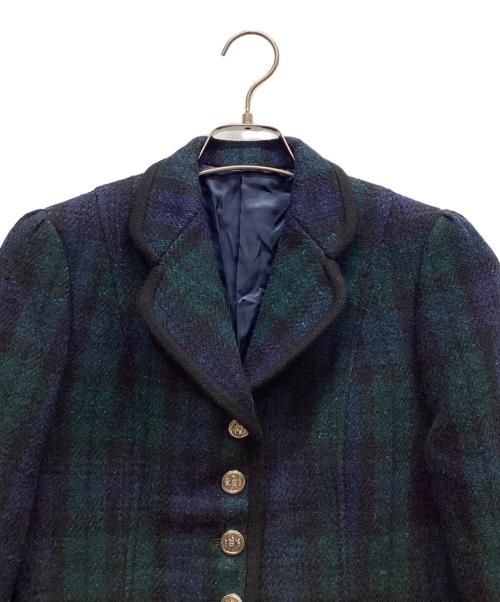 RALPH LAUREN（ラルフローレン）RALPH LAUREN (ラルフローレン) ブラックウォッチチェックウールジャケット ネイビー サイズ:9の古着・服飾アイテム