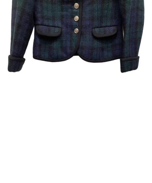 RALPH LAUREN（ラルフローレン）RALPH LAUREN (ラルフローレン) ブラックウォッチチェックウールジャケット ネイビー サイズ:9の古着・服飾アイテム