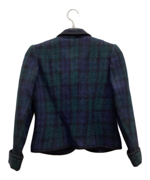 RALPH LAUREN（ラルフローレン）RALPH LAUREN (ラルフローレン) ブラックウォッチチェックウールジャケット ネイビー サイズ:9の古着・服飾アイテム