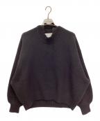nonnotteノノット）の古着「Low Count Wool Yak Knit Draping Extra Over C/N Pullover/ローカウントウールヤクニットドレーピングエクストラプルオーバー」｜ブラック