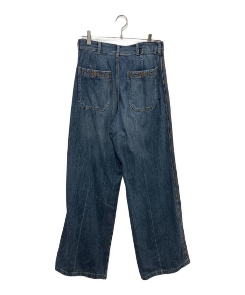 SARTO（サルト）SARTO (サルト) WIDE EMBROIDERY PANTS インディゴ サイズ:Lの古着・服飾アイテム