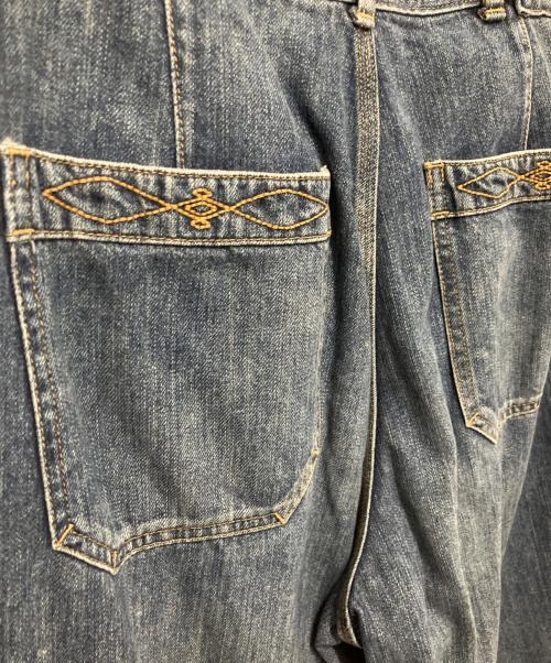 SARTO（サルト）SARTO (サルト) WIDE EMBROIDERY PANTS インディゴ サイズ:Lの古着・服飾アイテム