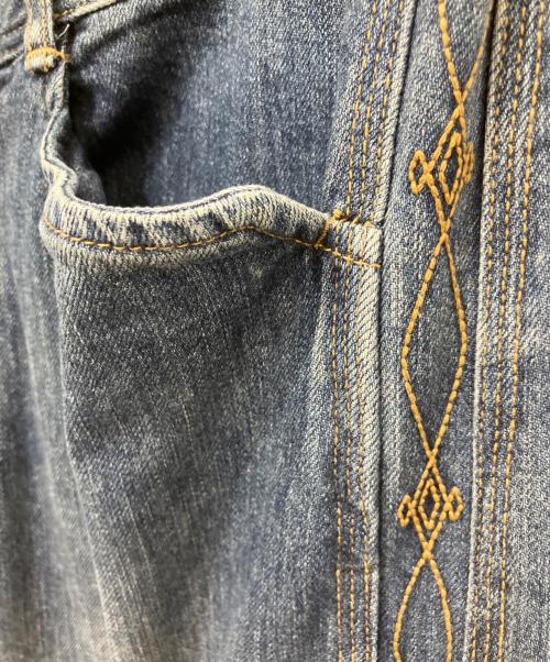 SARTO（サルト）SARTO (サルト) WIDE EMBROIDERY PANTS インディゴ サイズ:Lの古着・服飾アイテム