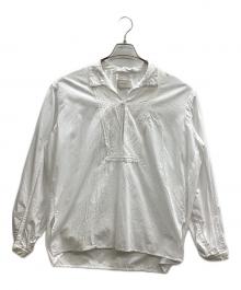 SARTO（サルト）の古着「TUCKED SLEEVE EMBROIDERY BLOUSE」｜ホワイト