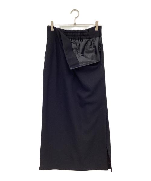 uncrave（アンクレイヴ）uncrave (アンクレイヴ) ウォッシャブルウールライクツイル Iラインスカート ブラック サイズ:2の古着・服飾アイテム