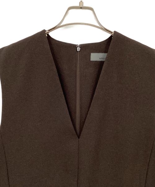 uncrave（アンクレイヴ）uncrave (アンクレイヴ) ウォッシャブルウールライクツイル ジレ ブラウン サイズ:2の古着・服飾アイテム
