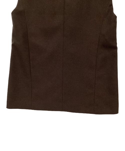 uncrave（アンクレイヴ）uncrave (アンクレイヴ) ウォッシャブルウールライクツイル ジレ ブラウン サイズ:2の古着・服飾アイテム