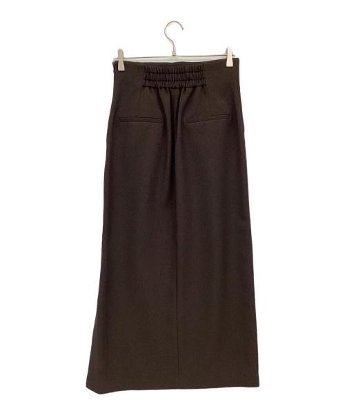 uncrave（アンクレイヴ）uncrave (アンクレイヴ) ウォッシャブルウールライクツイル Iラインスカート ブラウン サイズ:2の古着・服飾アイテム