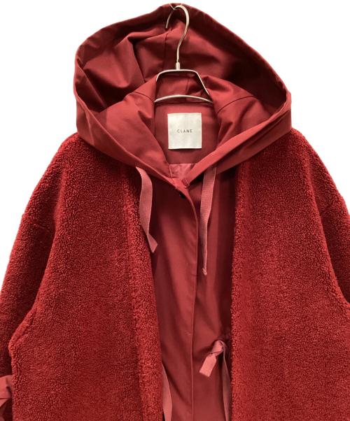 CLANE（クラネ）CLANE (クラネ) MILITARY LAYER BOA COAT/ミリタリーレイヤーボアコート レッド サイズ:2の古着・服飾アイテム