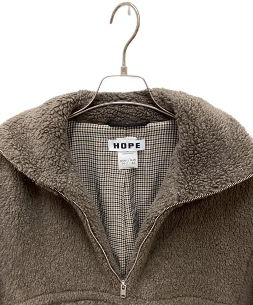 HOPE（ホープ）HOPE (ホープ) ボアフリース ポンチョ ブラウン サイズ:34の古着・服飾アイテム
