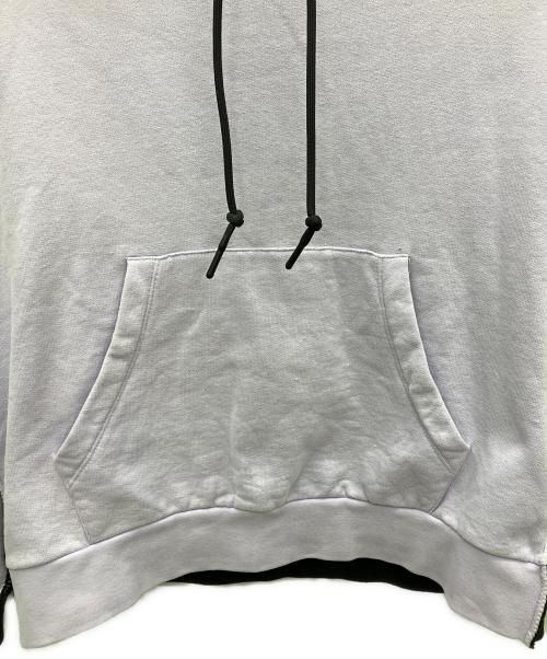 MARNI（マルニ）MARNI (マルニ) ロゴ刺繍 ツートーン プルオーバーパーカー パープル×ブラック サイズ:46の古着・服飾アイテム