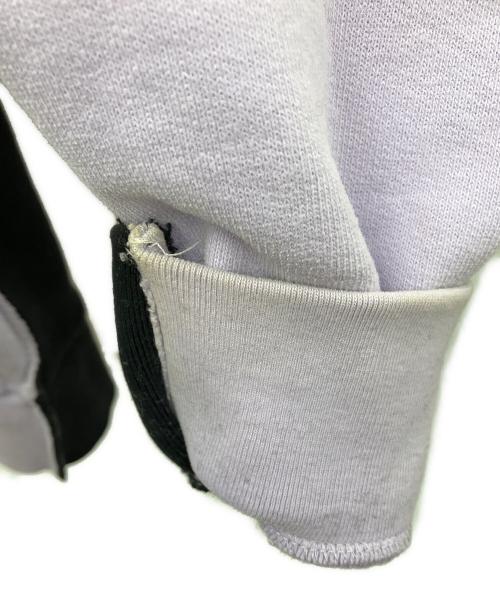 MARNI（マルニ）MARNI (マルニ) ロゴ刺繍 ツートーン プルオーバーパーカー パープル×ブラック サイズ:46の古着・服飾アイテム