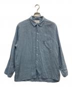 MARKAWAREマーカウェア）の古着「HEMP SHIRTING COMFORT FIT OPEN COLLAR SHIRT」｜スカイブルー