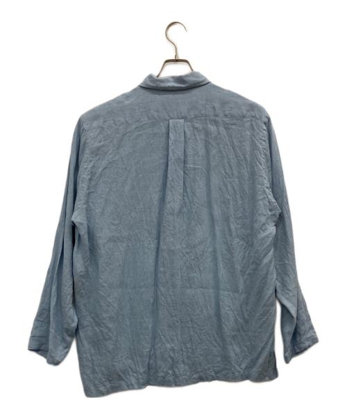 MARKAWARE（マーカウェア）MARKAWARE (マーカウェア) HEMP SHIRTING COMFORT FIT OPEN COLLAR SHIRT スカイブルー サイズ:SIZE２の古着・服飾アイテム