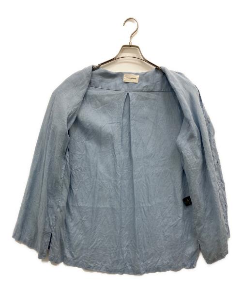 MARKAWARE（マーカウェア）MARKAWARE (マーカウェア) HEMP SHIRTING COMFORT FIT OPEN COLLAR SHIRT スカイブルー サイズ:SIZE２の古着・服飾アイテム
