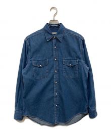 UNITED ARROWS（ユナイテッドアローズ）の古着「シオタ スビン ハードウォッシュ ウエスタン デニムシャツ」｜ブルー