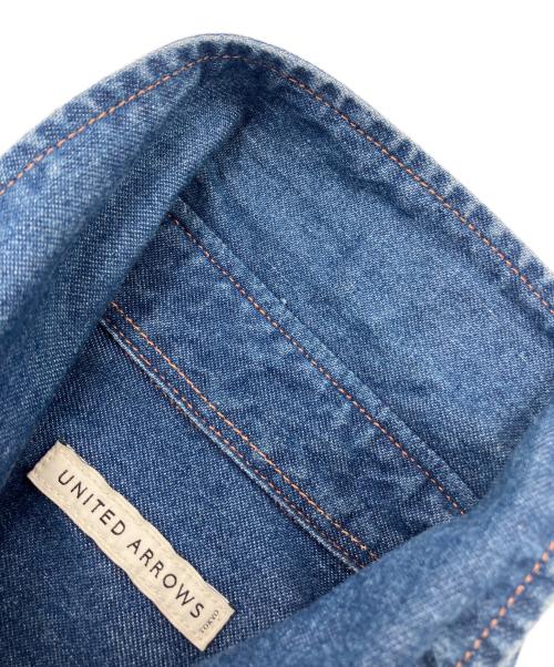 UNITED ARROWS（ユナイテッドアローズ）UNITED ARROWS (ユナイテッドアローズ) シオタ スビン ハードウォッシュ ウエスタン デニムシャツ ブルー サイズ:Mの古着・服飾アイテム