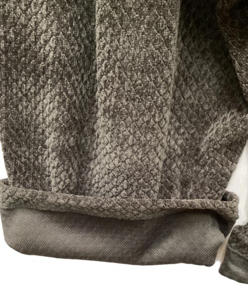 mizuiro-ind（ミズイロインド）mizuiro-ind (ミズイロインド) ベロアジャカードタックパンツ カーキ サイズ:freeの古着・服飾アイテム