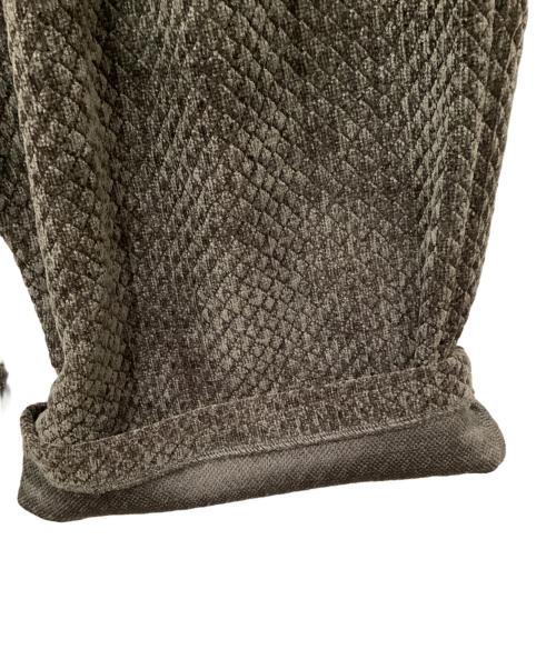 mizuiro-ind（ミズイロインド）mizuiro-ind (ミズイロインド) ベロアジャカードタックパンツ カーキ サイズ:freeの古着・服飾アイテム