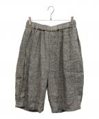 journal standard luxeジャーナルスタンダード ラックス）の古着「シルクMIXチェック ハーフパンツ」｜ブラック