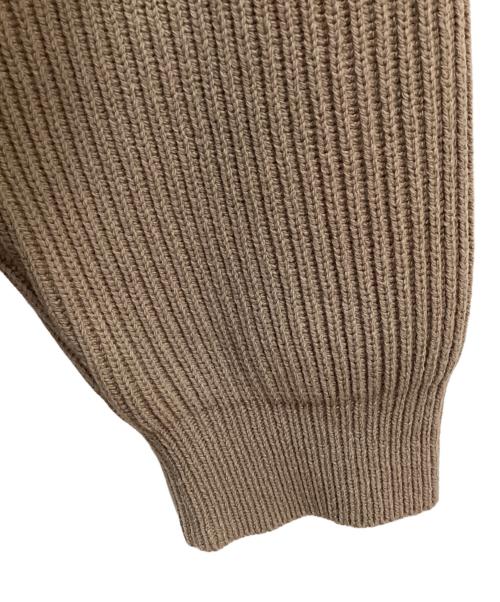 AURALEE（オーラリー）AURALEE (オーラリー) SUPER FINE WOOL RIB KNIT BIG/スーパーファインウールリブニットビッグ ベージュ サイズ:5の古着・服飾アイテム