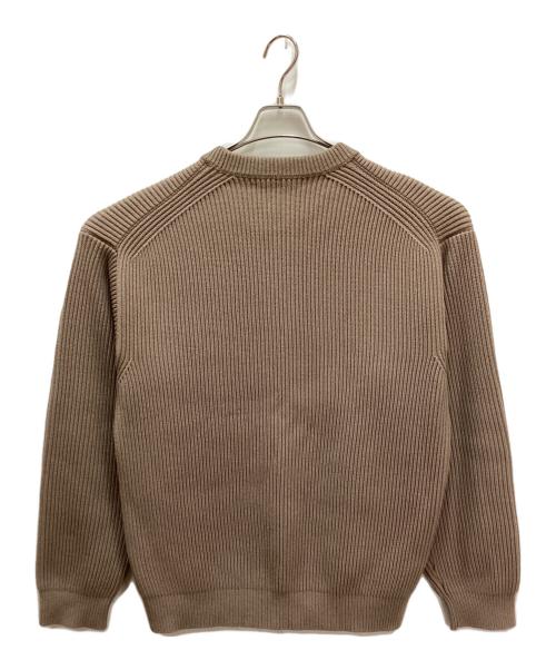 AURALEE（オーラリー）AURALEE (オーラリー) SUPER FINE WOOL RIB KNIT BIG/スーパーファインウールリブニットビッグ ベージュ サイズ:5の古着・服飾アイテム