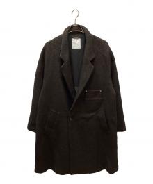 ANCELLM（アンセルム）の古着「SEMI-DOUBLE CHESTER COAT/セミダブルチェスターコート」｜ブラウン
